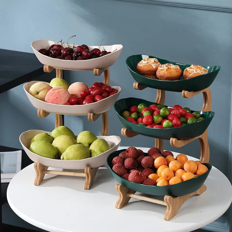 Etagere Eleganz™ Untergeteilte Bonbonkuchen-Schalen und Obstschale Ensemble