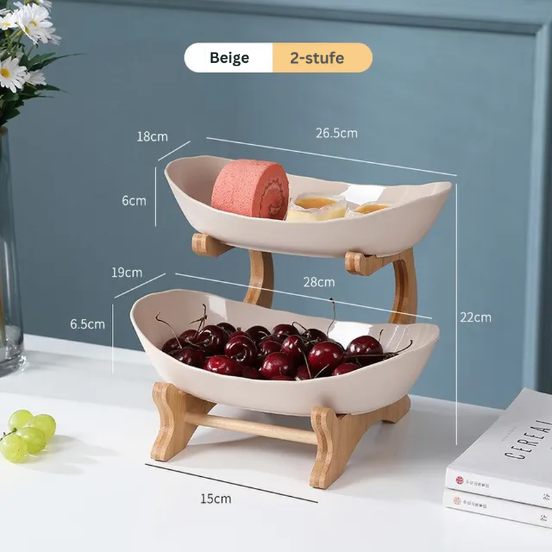 Etagere Eleganz™ Untergeteilte Bonbonkuchen-Schalen und Obstschale Ensemble