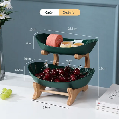 Etagere Eleganz™ Untergeteilte Bonbonkuchen-Schalen und Obstschale Ensemble