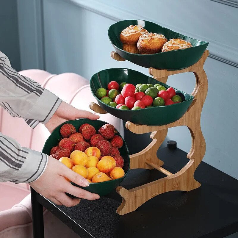 Etagere Eleganz™ Untergeteilte Bonbonkuchen-Schalen und Obstschale Ensemble